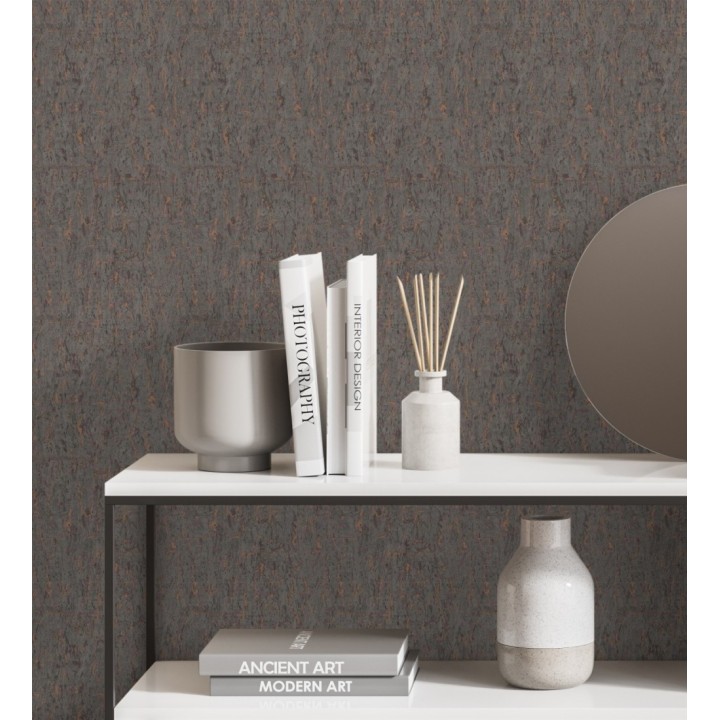 Papel pintado texturizado con inserciones color metalizado - Murat 676306