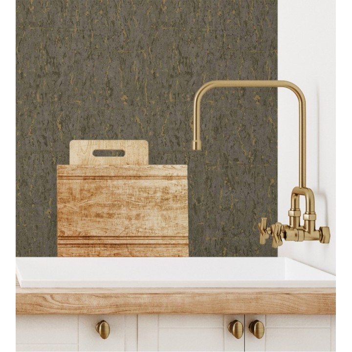 Papel pintado texturizado con inserciones color metalizado - Murat 676309