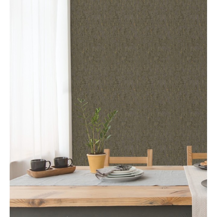 Papel pintado texturizado con inserciones color metalizado - Murat 676309