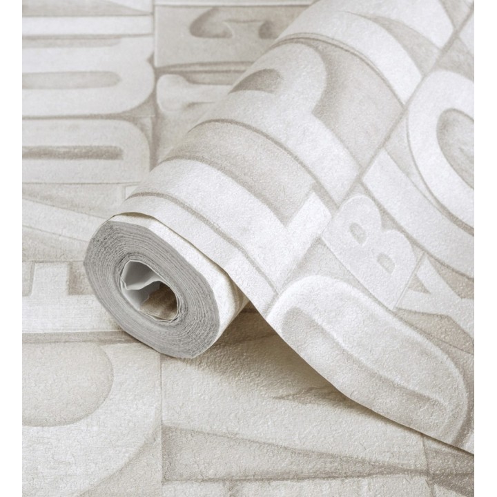 Papel pintado letras industriales con textura - Factory Letters 676320