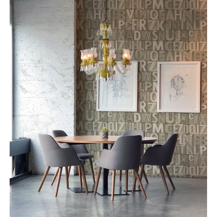 Papel pintado letras industriales con textura - Factory Letters 676321