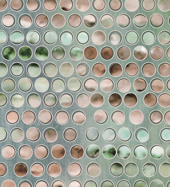 Papel pintado de círculos efecto 3d de estilo ecléctico - Eclectic Circles 676329