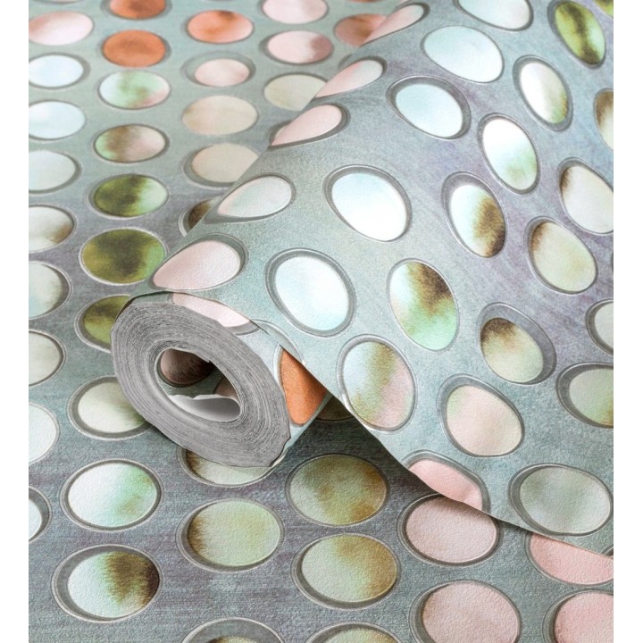 Papel pintado de círculos efecto 3d de estilo ecléctico - Eclectic Circles 676329