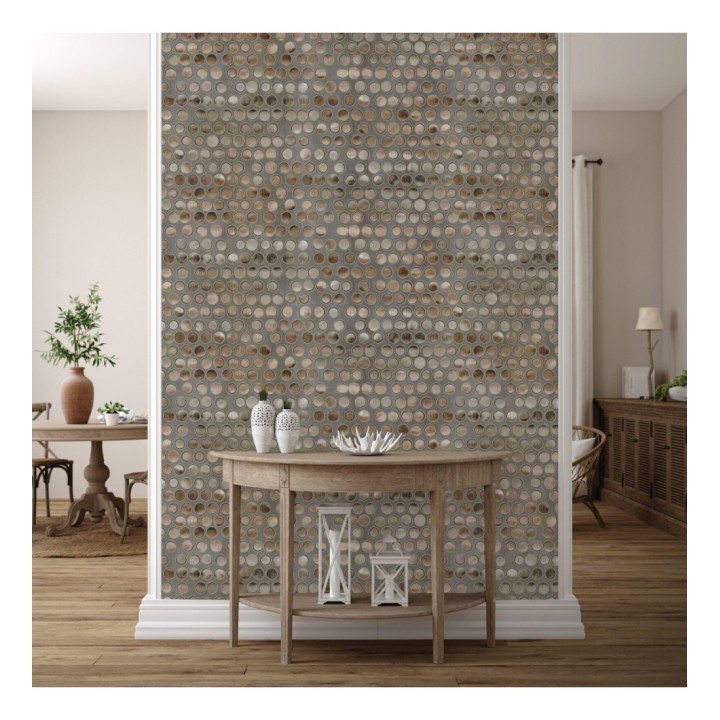 Papel pintado de círculos efecto 3d de estilo ecléctico - Eclectic Circles 676330