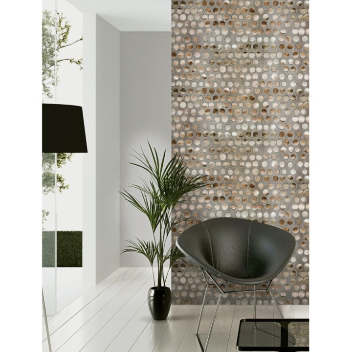 Papel pintado de círculos efecto 3d de estilo ecléctico - Eclectic Circles 676330