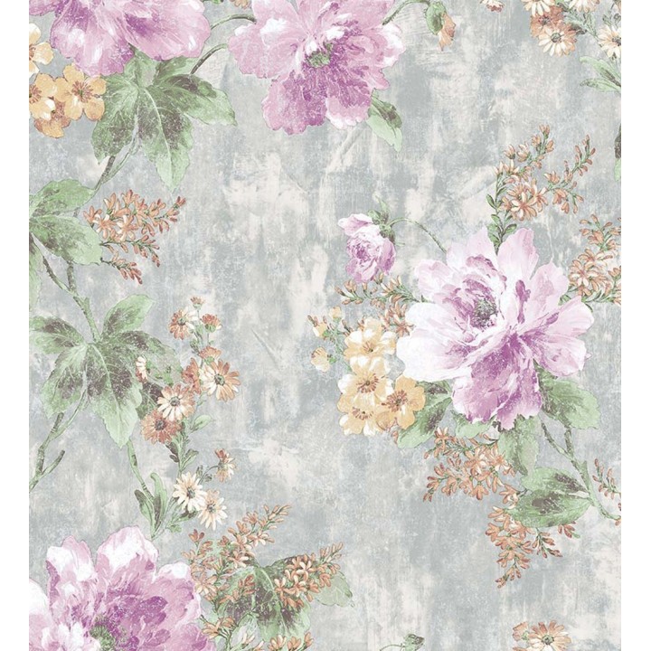 Papel pintado con flores de estilo inglés efecto pintura al óleo - Madison Garden 676339