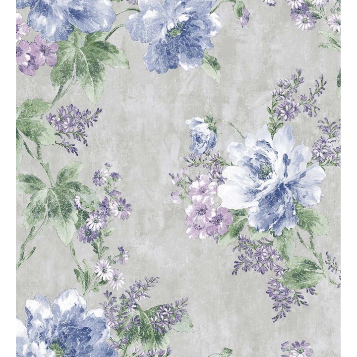 Papel pintado con flores de estilo inglés efecto pintura al óleo - Madison Garden 676341