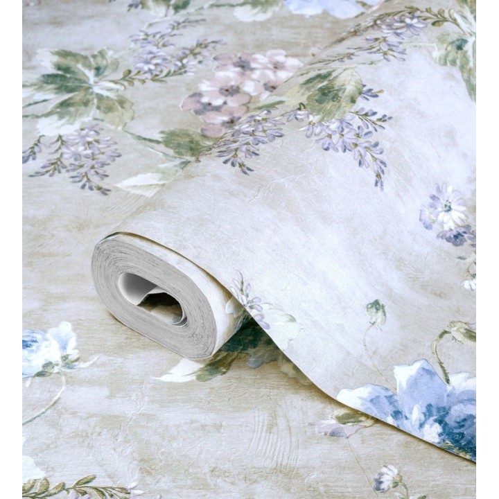 Papel pintado con flores de estilo inglés efecto pintura al óleo - Madison Garden 676341