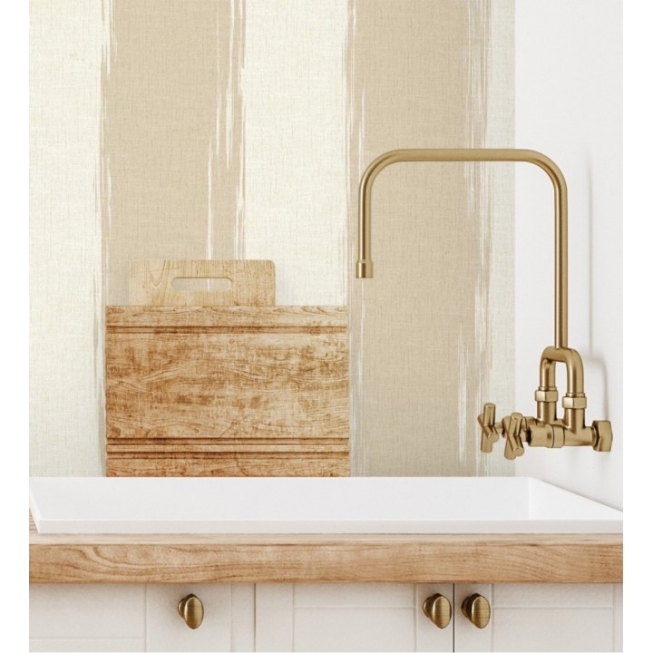 Papel pintado rayas con textura efecto textil - Tamil Etnik Stripe 676345