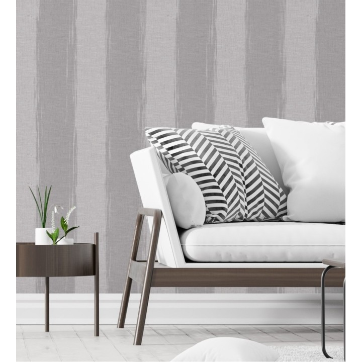 Papel pintado rayas con textura efecto textil - Tamil Etnik Stripe 676346