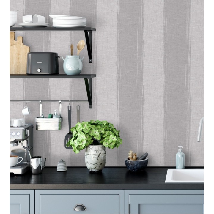 Papel pintado rayas con textura efecto textil - Tamil Etnik Stripe 676346