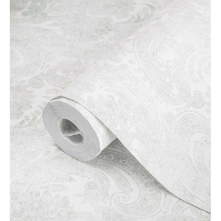Papel pintado cachemir floral estilo hindú con efecto textura textil - Tamil Etnik 676347