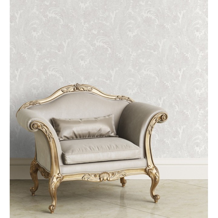 Papel pintado cachemir floral estilo hindú con efecto textura textil - Tamil Etnik 676347