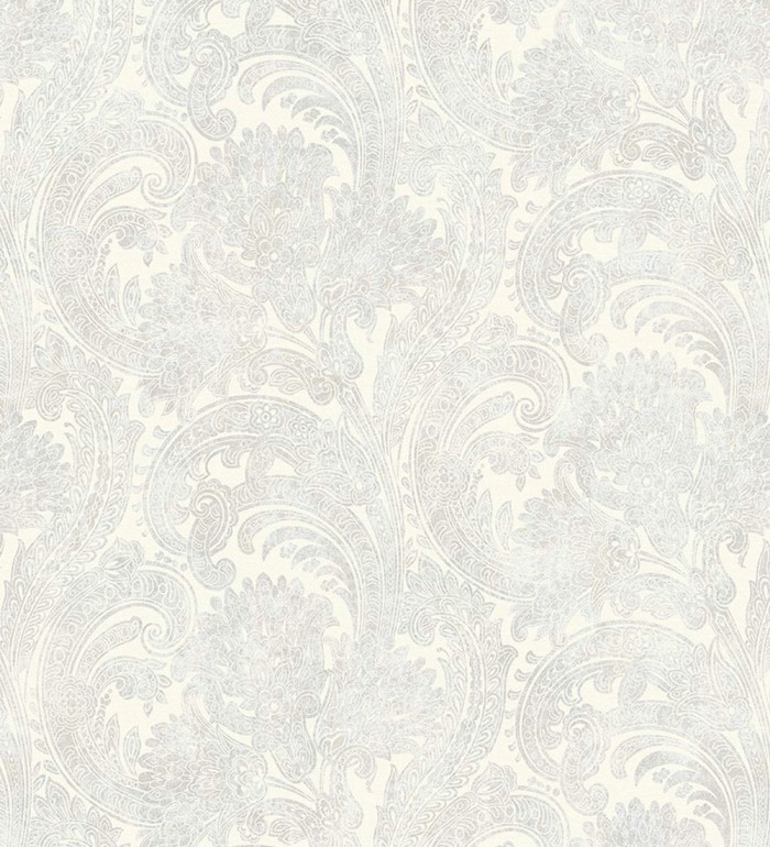 Papel pintado cachemir floral estilo hindú con efecto textura textil - Tamil Etnik 676348
