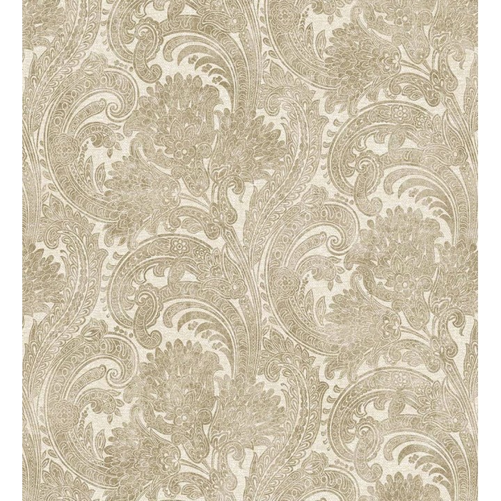 Papel pintado cachemir floral estilo hindú con efecto textura textil - Tamil Etnik 676349
