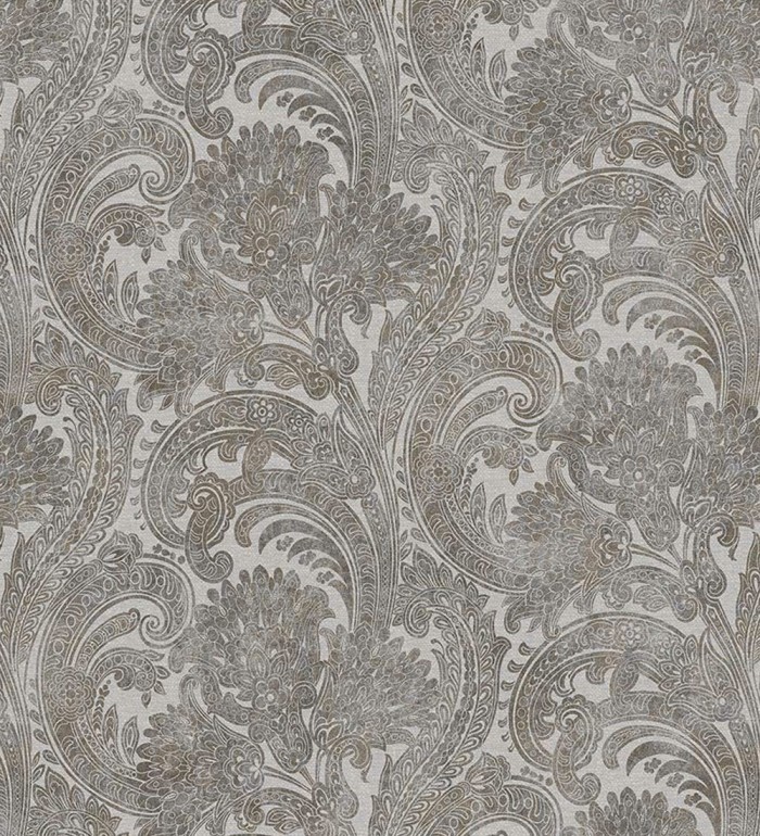 Papel pintado cachemir floral estilo hindú con efecto textura textil - Tamil Etnik 676350