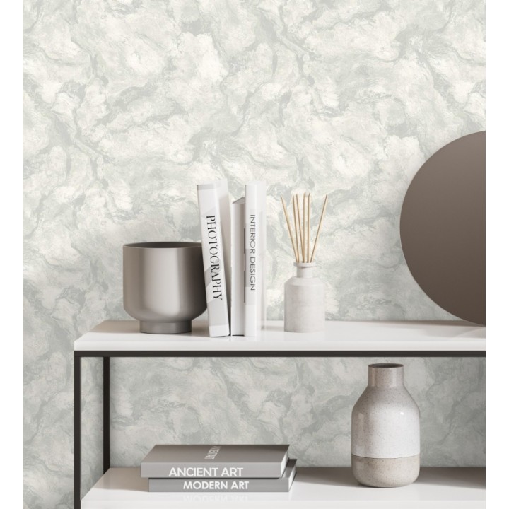 Papel pintado estuco y toques metalizados con relieve - Neptune Stone Texture 676354