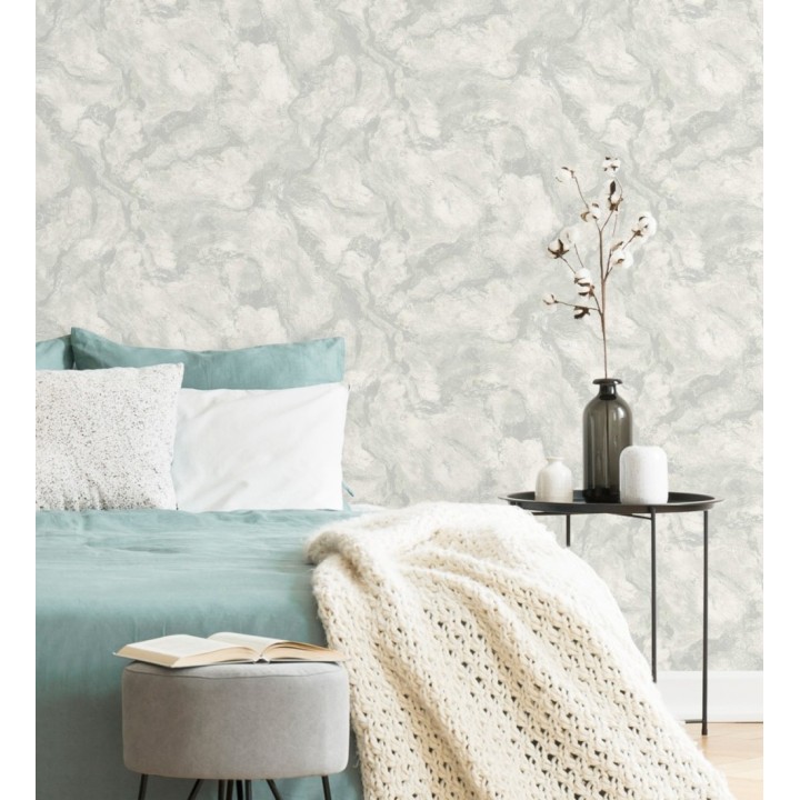 Papel pintado estuco y toques metalizados con relieve - Neptune Stone Texture 676354