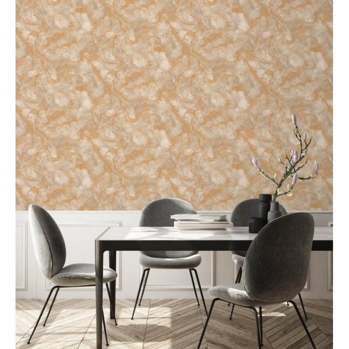 Papel pintado estuco y toques metalizados con relieve - Neptune Stone Texture 676355