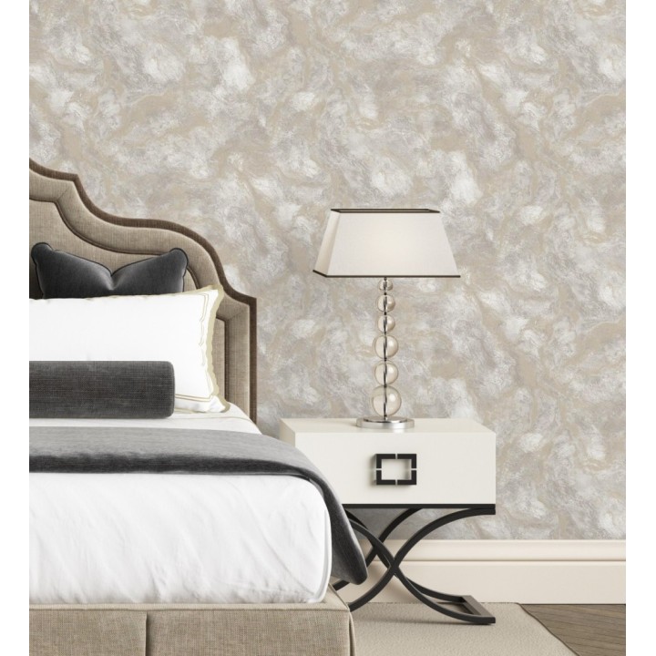 Papel pintado estuco y toques metalizados con relieve - Neptune Stone Texture 676357