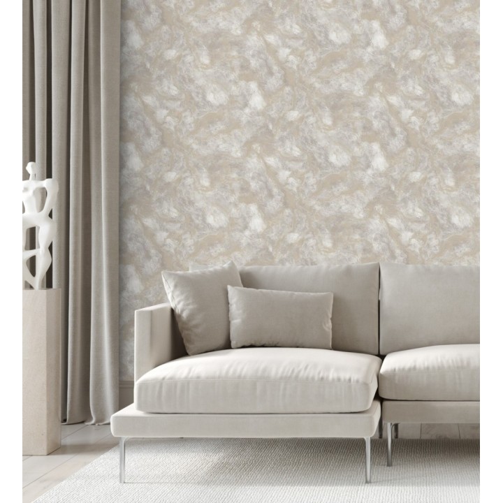 Papel pintado estuco y toques metalizados con relieve - Neptune Stone Texture 676357