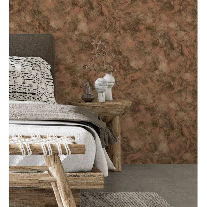 Papel pintado estuco y toques metalizados con relieve - Neptune Stone Texture 676359