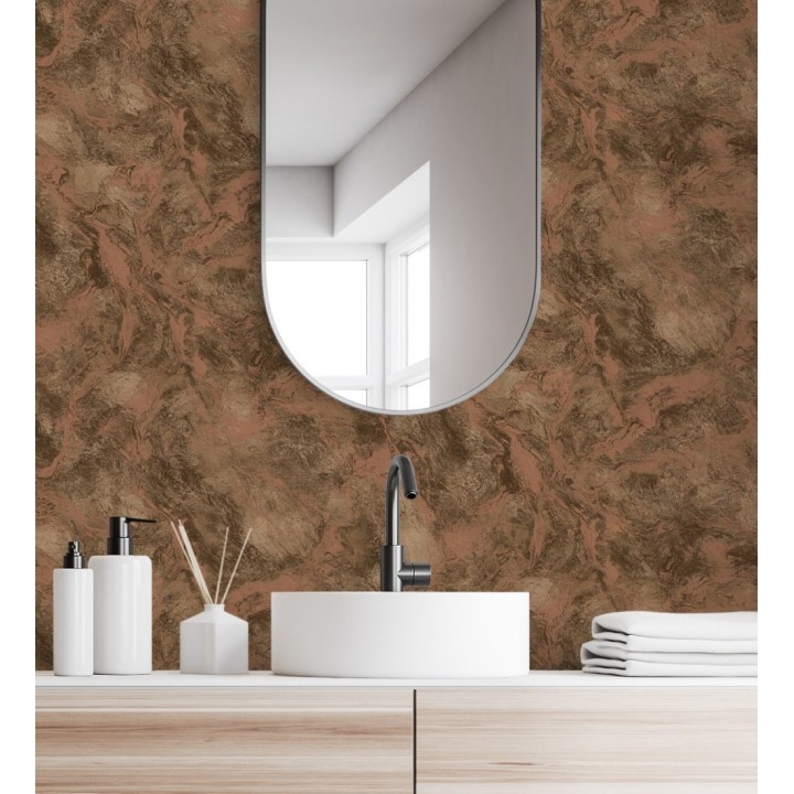 Papel pintado estuco y toques metalizados con relieve - Neptune Stone Texture 676359