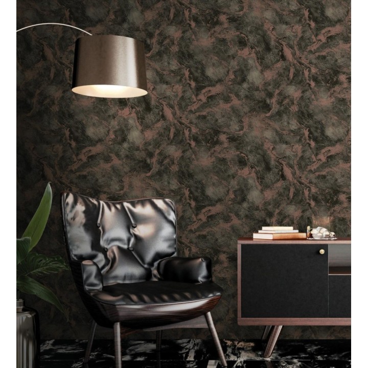 Papel pintado estuco y toques metalizados con relieve - Neptune Stone Texture 676360