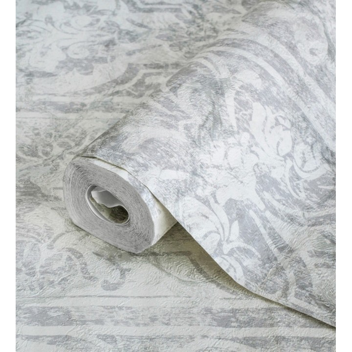 Papel pintado de estilo victoriano sobre estuco con relieve - Neptune Stone 676361