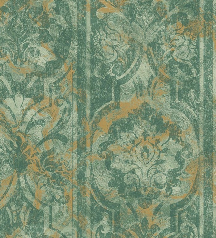 Papel pintado de estilo victoriano sobre estuco con relieve - Neptune Stone 676363