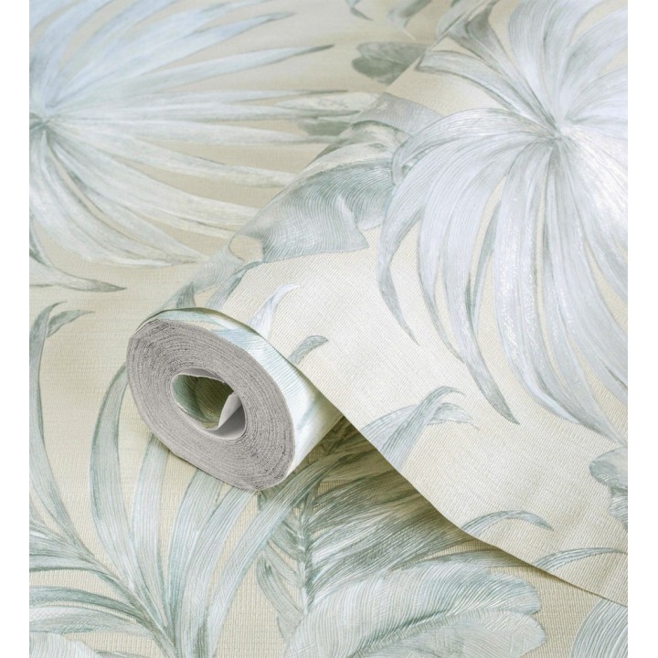 Papel pintado de hojas tropicales con relieve efecto pintura al óleo - Habana Tropical 676367