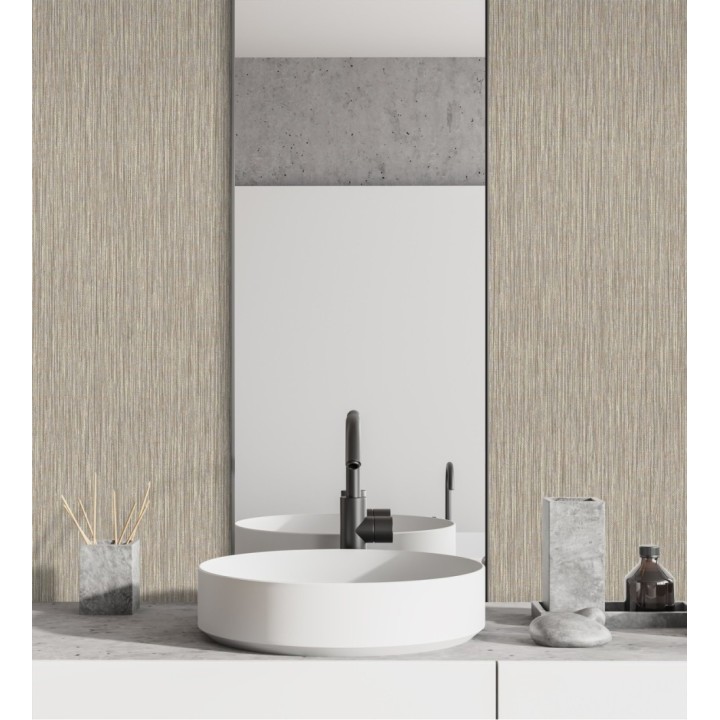 Papel pintado efecto fibra vegetal con relieve - Saratov Texture 676390