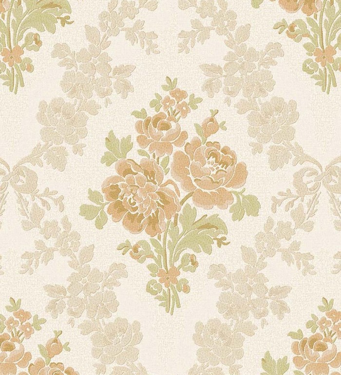 Papel pintado flores barrocas bordadas en relieve - Romanov Gardens 676393