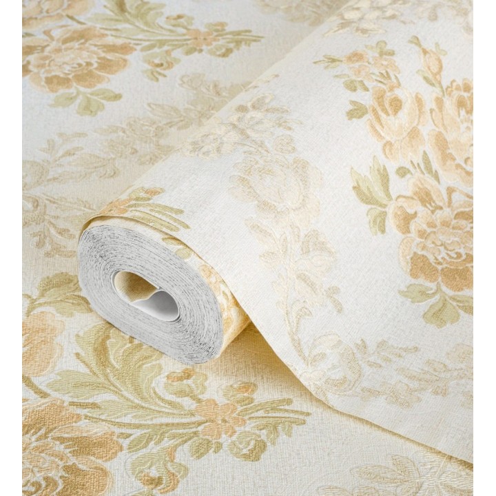 Papel pintado flores barrocas bordadas en relieve - Romanov Gardens 676393