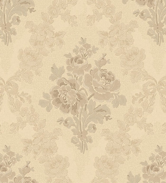 Papel pintado flores barrocas bordadas en relieve - Romanov Gardens 676394