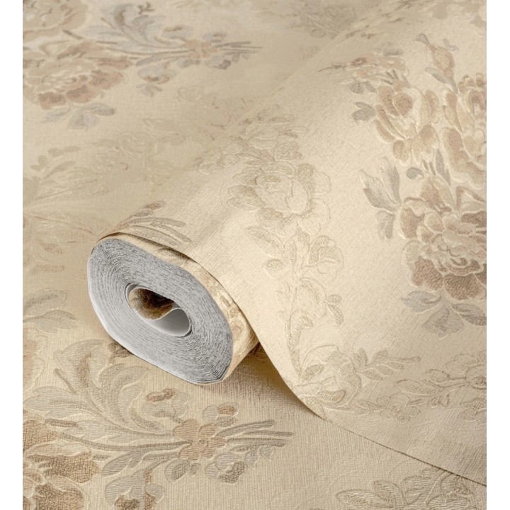 Papel pintado flores barrocas bordadas en relieve - Romanov Gardens 676394