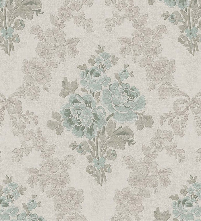 Papel pintado flores barrocas bordadas en relieve - Romanov Gardens 676395