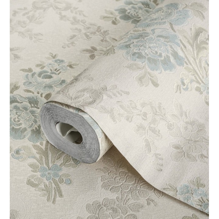 Papel pintado flores barrocas bordadas en relieve - Romanov Gardens 676395