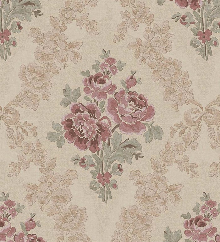 Papel pintado flores barrocas bordadas en relieve - Romanov Gardens 676396