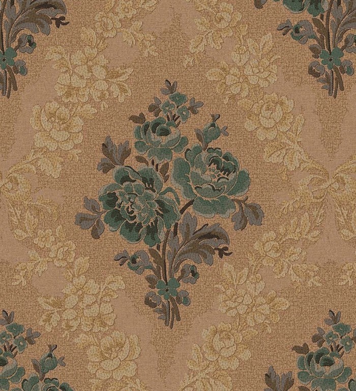 Papel pintado flores barrocas bordadas en relieve - Romanov Gardens 676397