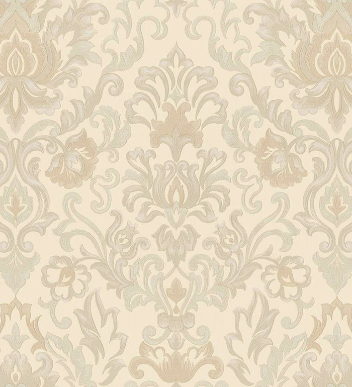 Papel pintado damasco lujoso efecto bordado con relieve - Darinka 676405