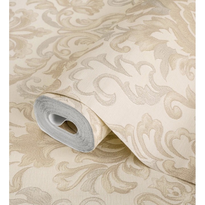 Papel pintado damasco lujoso efecto bordado con relieve - Darinka 676405