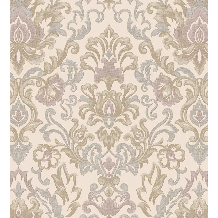 Papel pintado damasco lujoso efecto bordado con relieve - Darinka 676406