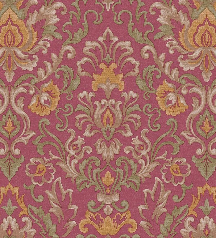 Papel pintado damasco lujoso efecto bordado con relieve - Darinka 676408