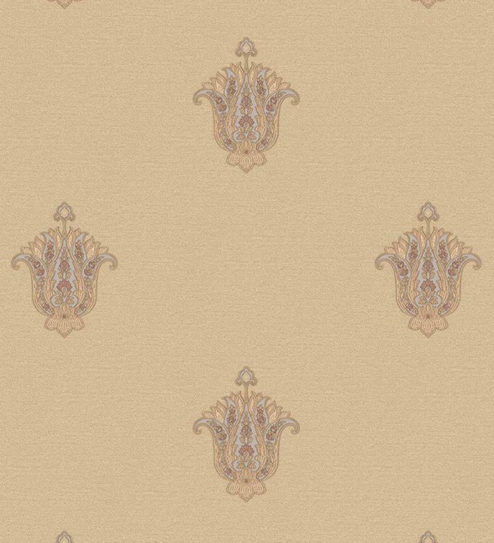 Papel pintado flor hindú efecto bordado con relieve - Alexander 676422