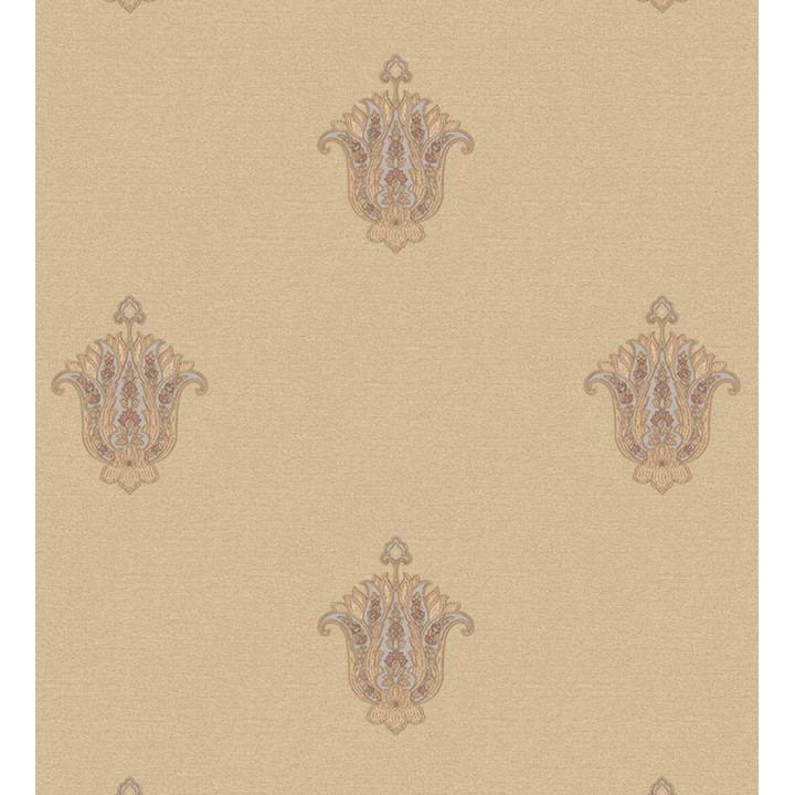 Papel pintado flor hindú efecto bordado con relieve - Alexander 676422