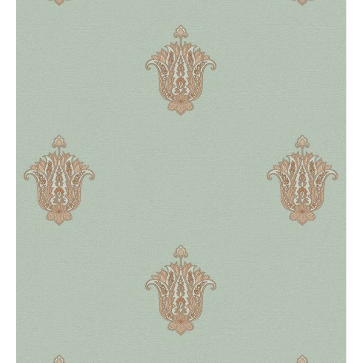 Papel pintado flor hindú efecto bordado con relieve - Alexander 676423