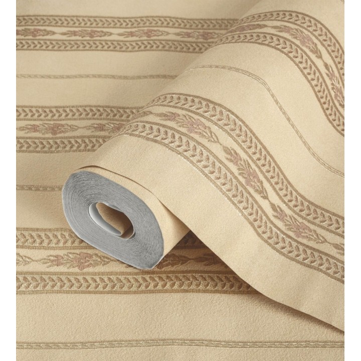 Papel pintado rayas con efecto bordado en relieve - Alexander Stripe 676427