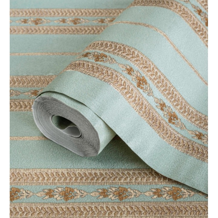 Papel pintado rayas con efecto bordado en relieve - Alexander Stripe 676428