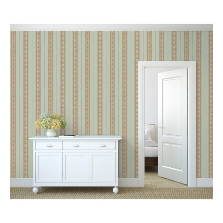Papel pintado rayas con efecto bordado en relieve - Alexander Stripe 676428